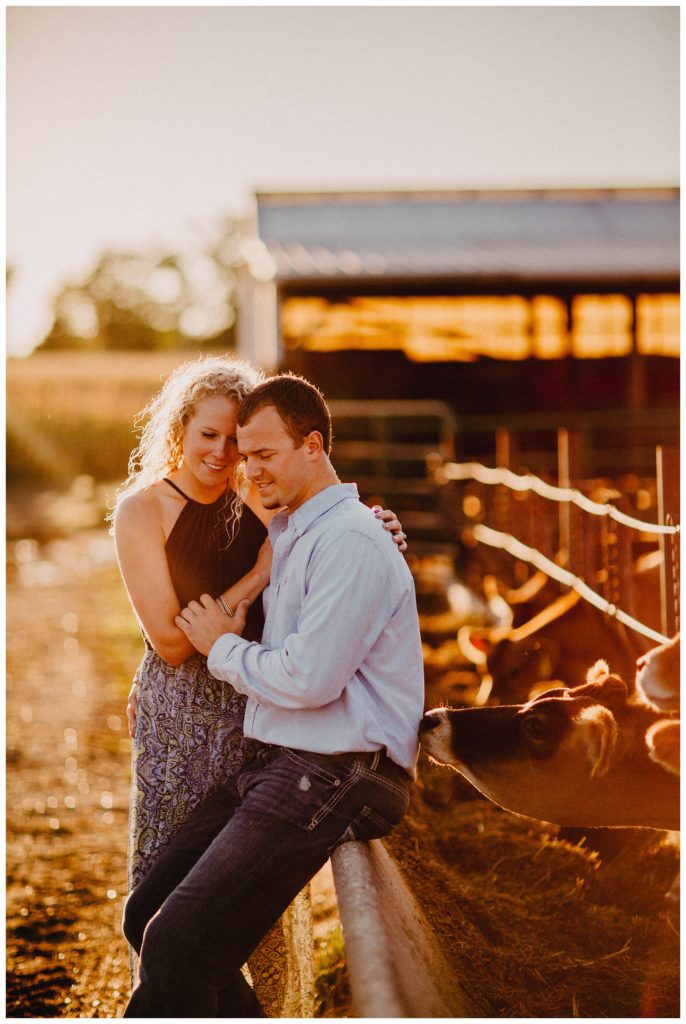 Janesville Wisconsin Fall Family Farm Rustic Engagement Session