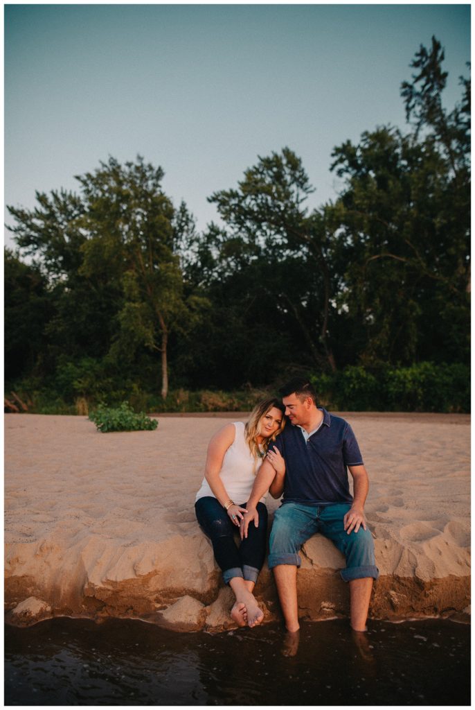 Wisconsin River Sand Bar Spring Green Wisconsin Engagement