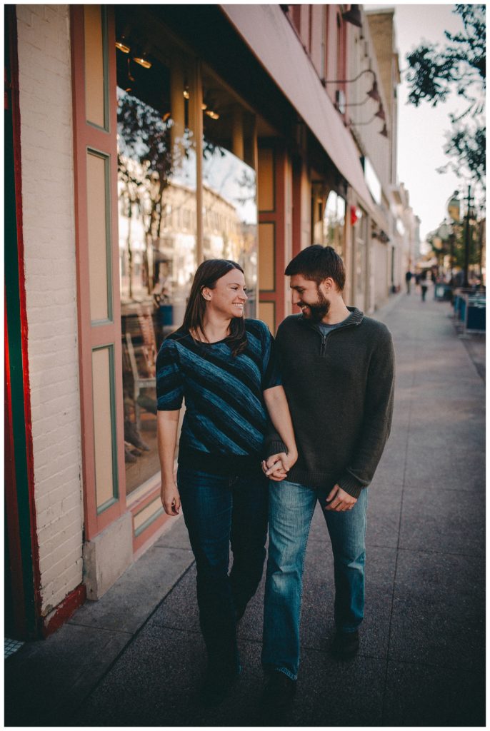 Downtown Madison Wisconsin Sunset Engagement
