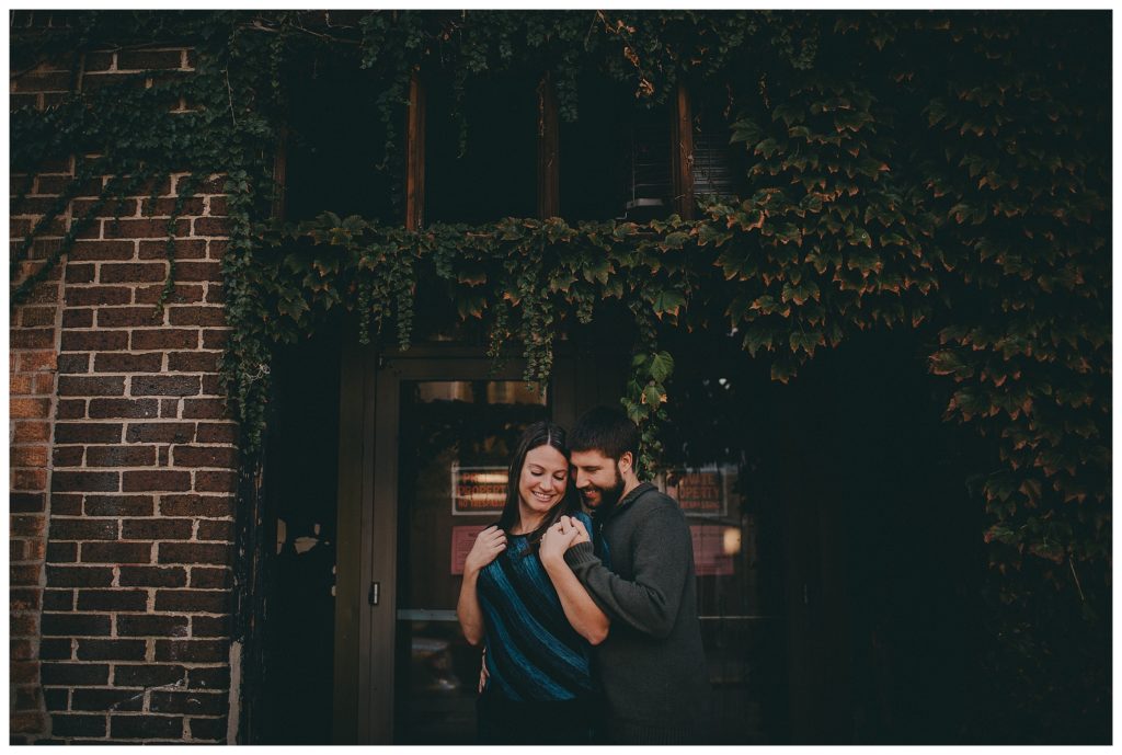 Downtown Madison Wisconsin Sunset Engagement